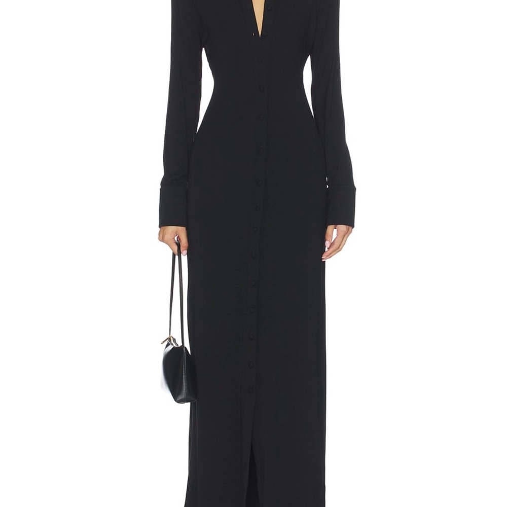 The Line by K Bexley Black Long Sleeve Maxi Dress Revolve